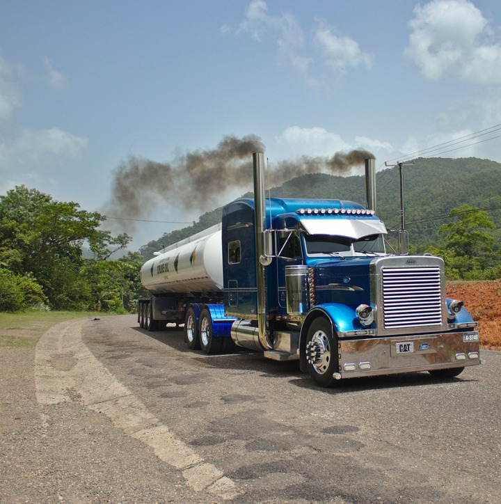 diesel tanker on highway